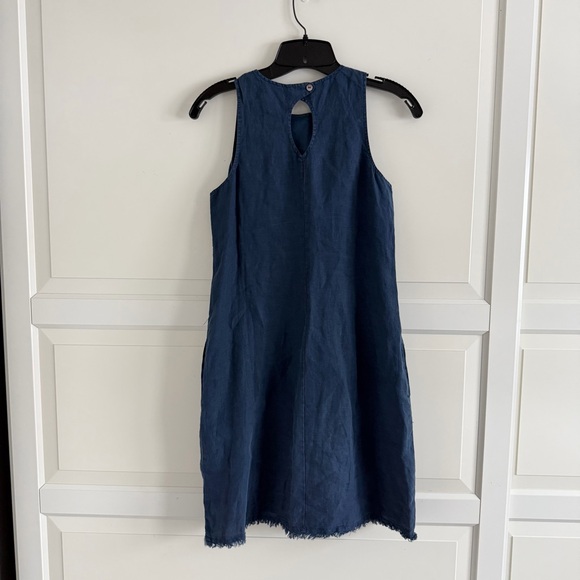 Tommy Bahama Island Navy Two Palms Linen Shift Mini Dress Size XXS 41862 - Picture 5 of 13